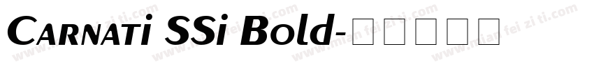 Carnati SSi Bold字体转换